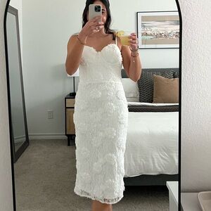 Lulu's White Midi Dress